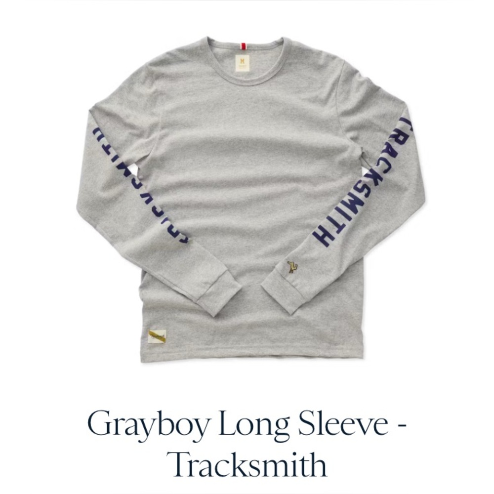 Tracksmith Grayboy Long Sleeve Cotton T-Shirt | Size S